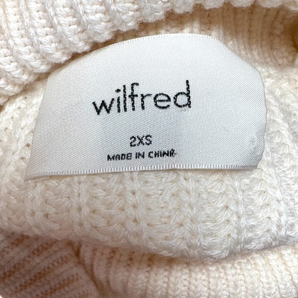 ARTIZIA Wilfred ‘Ursa’ 100% Merino Wool Rib Knit Turtleneck Sweater US Sz XXS - Picture 5 of 11
